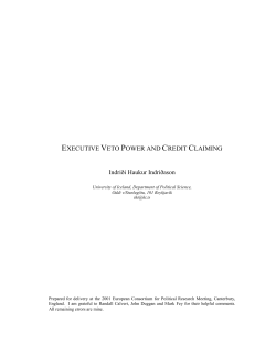 The Line-Item Veto and Credit Claiming