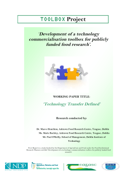 Technology Transfer Defined