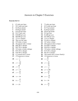 Answers to Chapter 5 Exercises