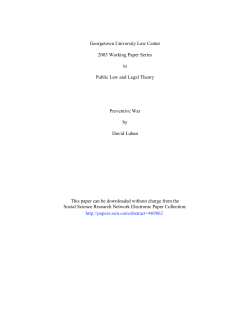 Preventive War. - UCSD Philosophy