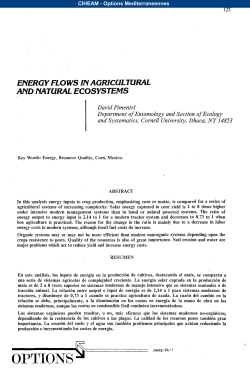 Energy flows in agricultural and natural ecosystems