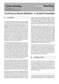 Update Briefing - International Crisis Group