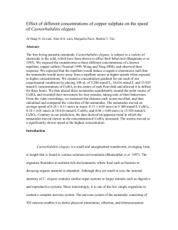 Effect of different concentrations of copper sulphate on