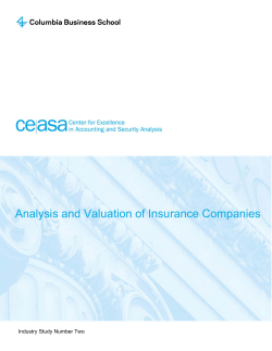 Analysis and Valuation of Insurance Companies