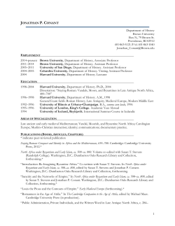 Curriculum Vitae - Researchers @ Brown