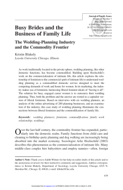Busy Brides and the Business of Family Life