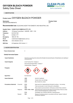 OXYGEN BLEACH POWDER - Clean Plus Chemicals