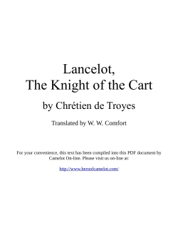 Lancelot, The Knight of the Cart - King Arthur, the Hero of Camelot