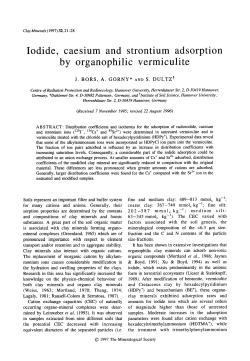 Iodide, caesium and strontium adsorption by organophilic vermiculite