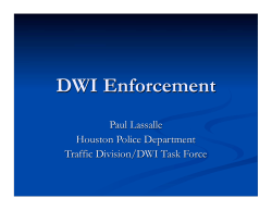 DWI Enforcement - Texans Standing Tall