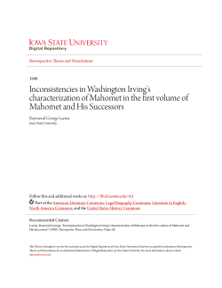 Inconsistencies in Washington Irving`s characterization of Mahomet
