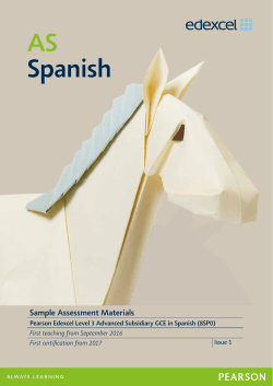 AS Spanish - Edexcel