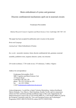 Brain embodiment of syntax and grammar: Discrete combinatorial
