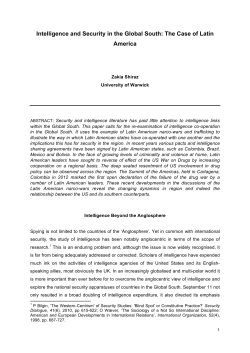 Intelligence and Security in the Global South: The Case of Latin