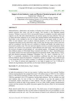 Impact of steel industry waste on Physico