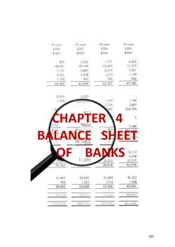 chapter 4 balance sheet of banks