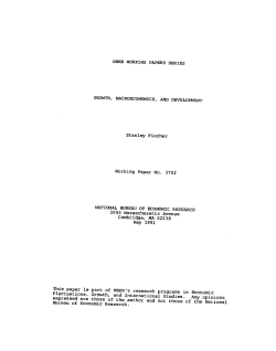 GROWTH, MACROECONOMICS AND DEVELOPMENT Studies