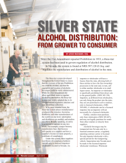 alcohol distribution - State Bar of Nevada
