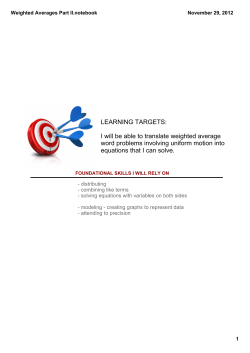 Weighted Averages Part II.notebook