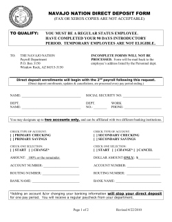 FACU DIRECT DEPOSIT FORM