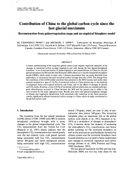 Contribution of China to the global carbon cycle since the last glacial