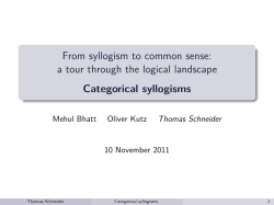 Categorical syllogisms - informatik.uni