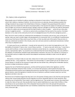 Emmeline Pankhurst &ldquo;Freedom or Death&rdquo; Speech Hartford