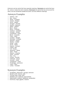 Antonyms