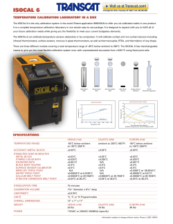 ISOTECH NORTH AMERICA INC. Temperature Calibration Laboratory
