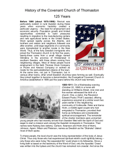 History - Covenant Church Thomaston
