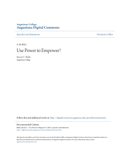 Use Power to Empower! - Augustana Digital Commons