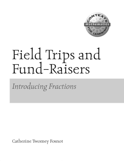 Introducing Fractions - Contexts for Learning Mathematics