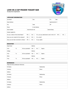 LOVE IN A CUP FROZEN YOGURT BAR