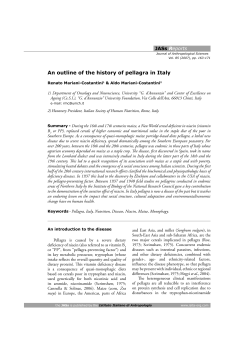 An outline of the history of pellagra in Italy - Isita