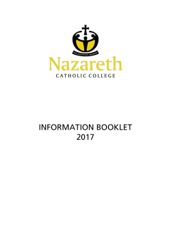 Sports Information Booklet - Nazareth Catholic Community
