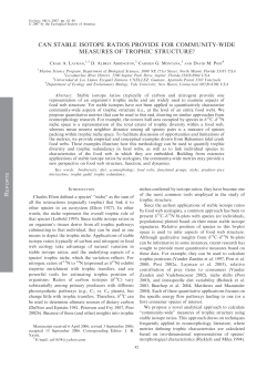 can stable isotope ratios provide for community