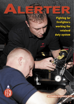 Fighting for firefighters working the retained duty system