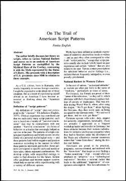 On the Trail of American Script Patterns