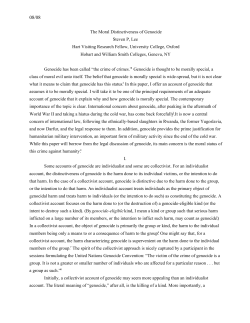 Killing and Kindness: the Moral Horror of Genocide