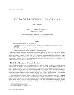 Bis2A 05.1 Chemical Reactions