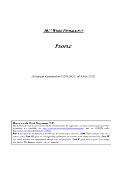 people work programme - European Commission