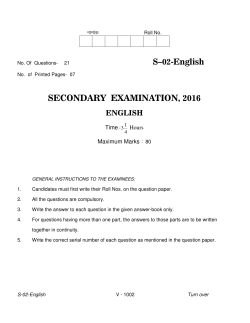 english new - Rajasthan Board