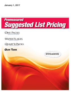Premeasured List Price 1/1/17