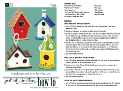 hand-painted mini birdhouses