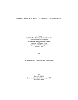 TEMPORAL TRENDS IN TCHULA PERIOD POTTERY IN