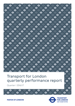 Transport for London quarterly performance report