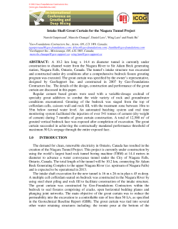 Intake Shaft Grout Curtain for the Niagara Tunnel Project
