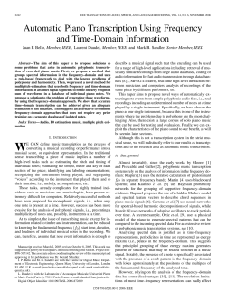 Automatic Piano Transcription Using Frequency