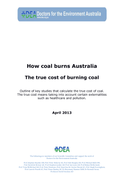 How coal burns Australia - Doctors for the Environment Australia