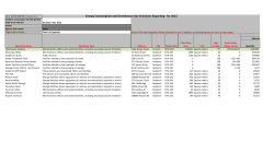 Town of Goderich`s 2012 Reported Energy Consumption and